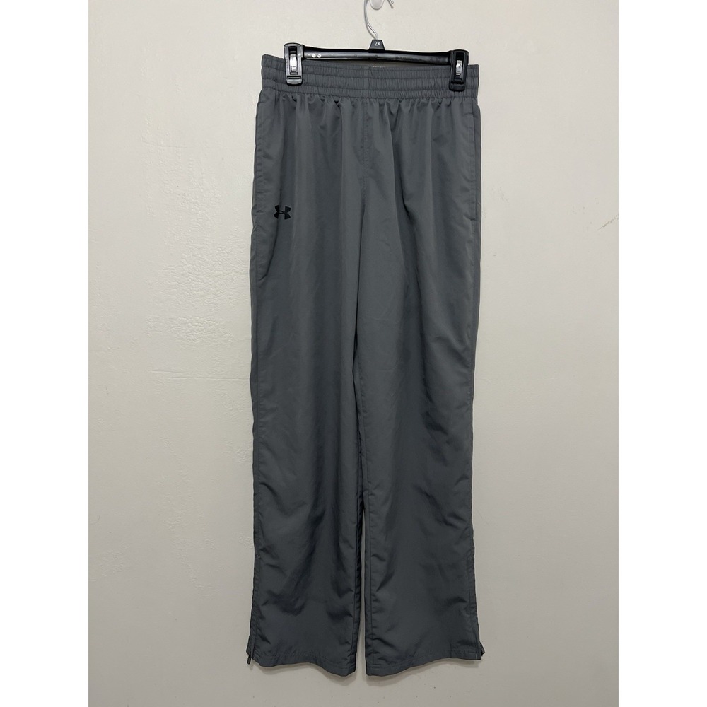Under‎ Armour Vital Woven Pants Men's Medium Gray Gym Workout Training Zip Side